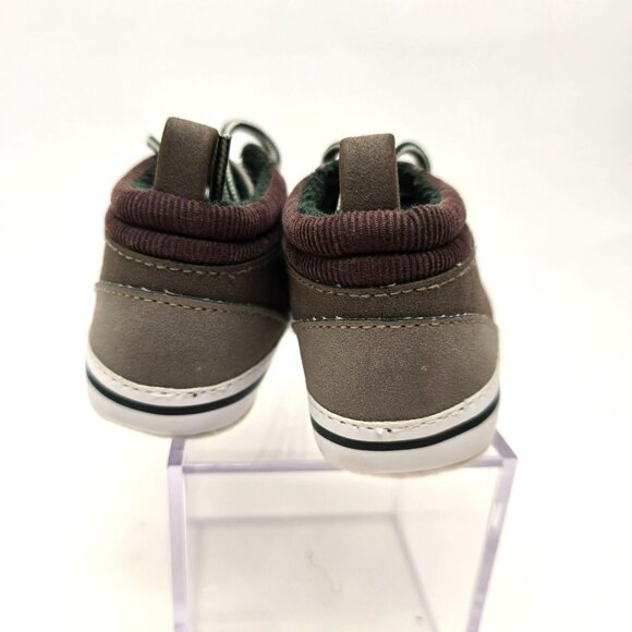 Gymboree Toddler Boys Gray Brown Faux Suede Lace-Up Ankle Boots Size 2 jj3734 - Picture 5 of 8